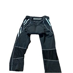 Sports Gear Men's Cycling Pants Leggings ‎ Capri Cropped Black Reflective